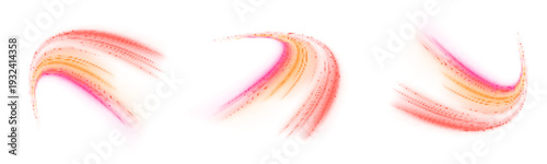 Bright neon ribbons of light intertwine rapidly, forming a powerful high-speed trail. Radiant gradients enhance motion and futuristic energy. Perfect for modern dynamic scenes. PNG