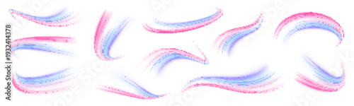 Multicolored glowing arcs sweep forward with powerful acceleration. Neon highlights enhance depth and futuristic energy. Ideal for action-oriented digital backgrounds. PNG