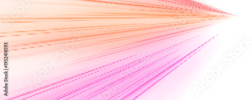 Multicolored neon arcs curve elegantly, forming a glowing high-speed highway. Soft light reflections add depth and dimension. Perfect for digital motion scenes. PNG