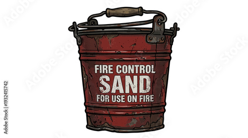Vintage Fire Control Sand Bucket