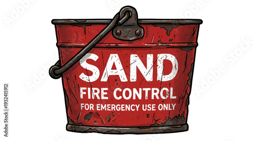 Vintage Sand Bucket for Fire Control