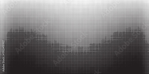 Set of halftone dots gradient pattern texture isolated on white background. Straight dotted spots using halftone circle dot raster texture. Vector blot half tone collection.