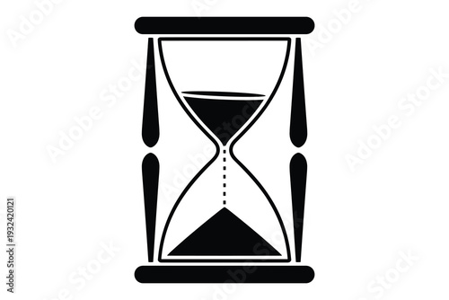 Hourglass Timer with Sand Flowing Icon