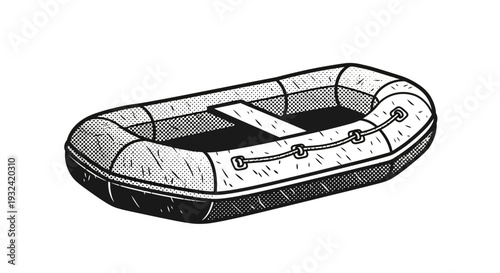 Inflatable Raft Illustration