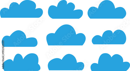 set of clouds vector illustration