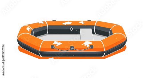 Orange Inflatable Raft
