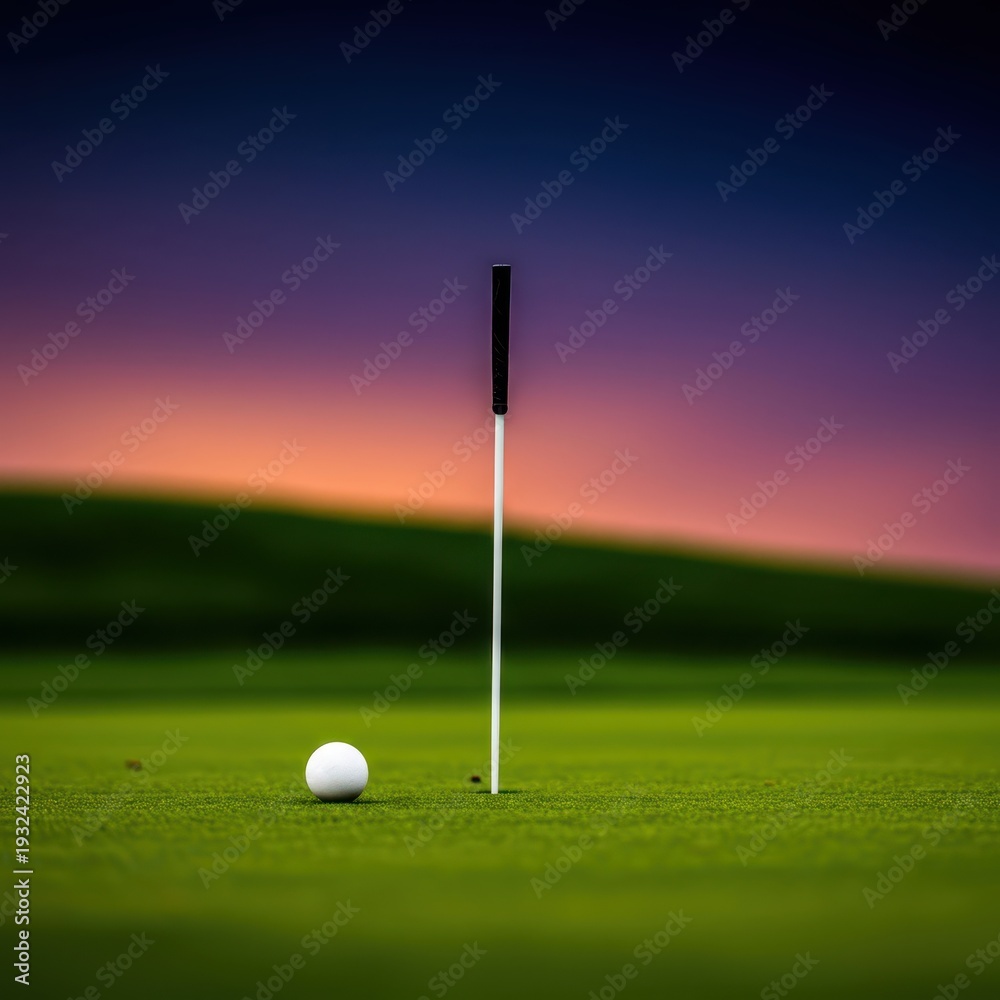 Obraz premium Abstract art background featuring blurred shapes and colors inspired by a golf course, ideal for digital screens, background, artistic, Abstract