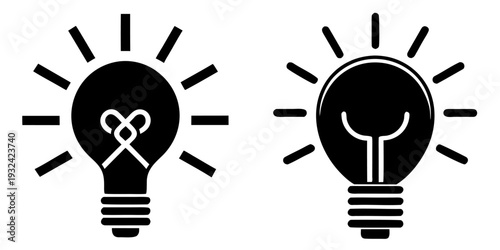 Light bulb icon, Light bulb vector illustration