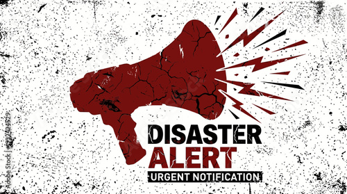 Disaster Alert Urgent Notification Megaphone
