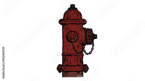 Red Fire Hydrant Illustration