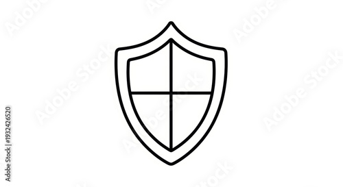 Free Download Shield Icon Outline, Security Symbol, Protection Emblem, Safety Badge, Defense Graphic - GFXLoad