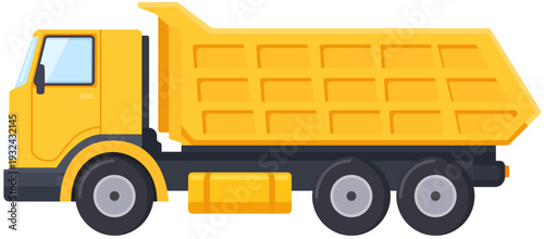 Yellow Dump Truck Illustration