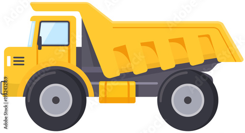 Yellow Dump Truck Illustration