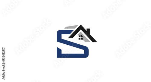 Modern Real Estate Logo Design Featuring a Stylish House and Letter S.
