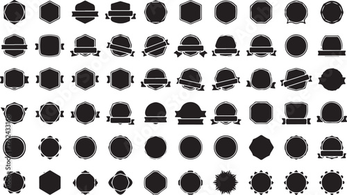 isolated white background Abstract geometric shapes and polygons for modern design elements