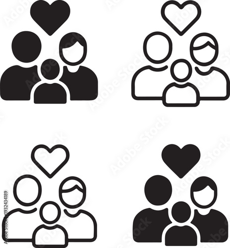 Isolated Family Bonding Appreciation, Family Bonding Appreciation icon, Family Bonding Appreciation vector, family love, parental care illustration, family connection awareness