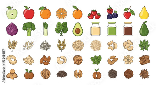 Assortment of fresh and healthy fruits and vegetables, perfect for a balanced diet.