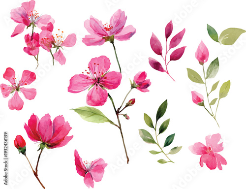 seamless background with pink flowers