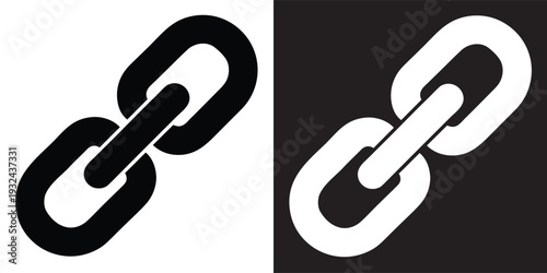 chain links silhouette vector, chain links icons