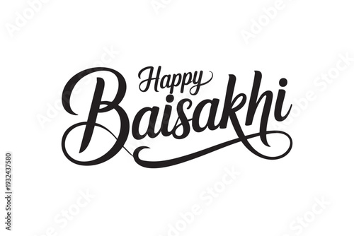 Happy Vaisakhi Typography & Punjabi Festival Illustration Design