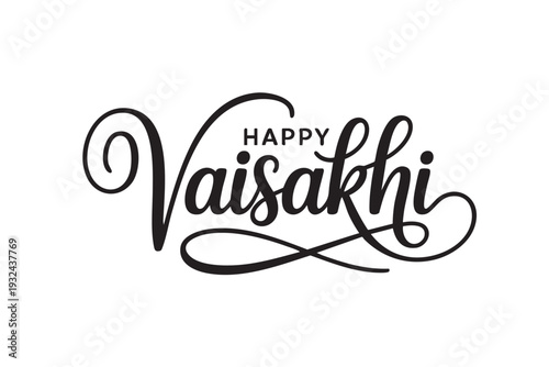 Happy Vaisakhi Typography & Punjabi Festival Illustration Design