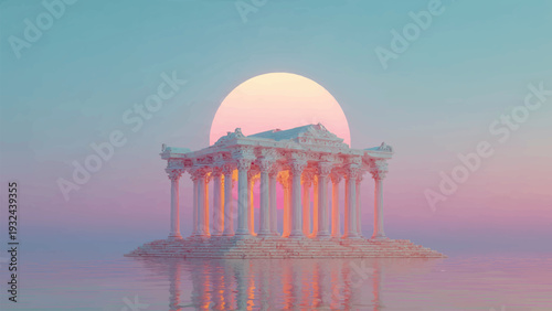 vector graphic giant moon for wall art, background, poster