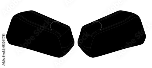 Black Shoes Bag Side View Vec...