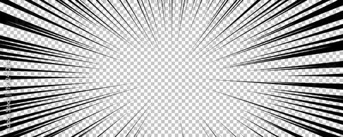 Black comic book transparent background