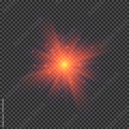 Light effect of red lens flares