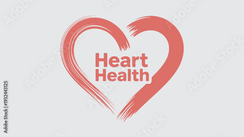 A red heart symbol with the words Heart Health inside it on a white background