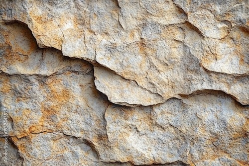 weathered layered sandstone surface with cracked flaking strata and warm rust stains, evoking ancient rugged calm
