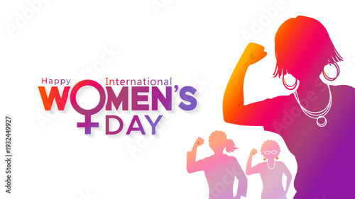 Women day promotional banner design. International Women's Day advertising, marketing, theme, creative, concept and background.