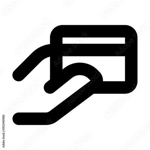 vector illustration of a hand holding a card