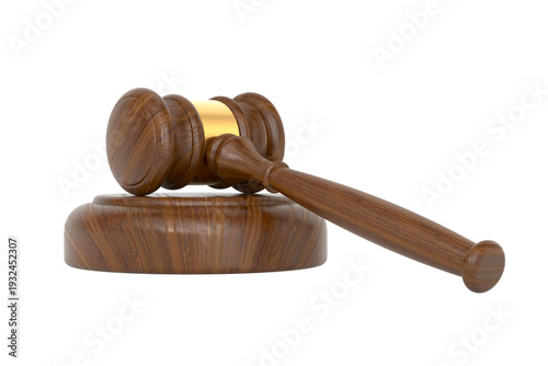 Judge or auction gavel on w...