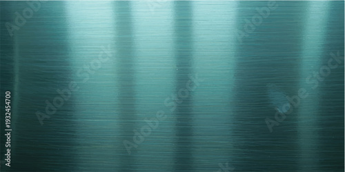 Brushed aluminum blue metal plate with a shiny silver stainless steel texture provides an industrial abstract background and metallic surface pattern for a sleek design backdrop