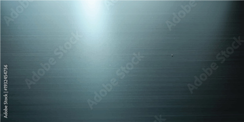 A polished stainless steel plate featuring a brushed metal texture creates a sleek industrial backdrop with a shiny silver metallic surface and light gray reflections for a modern wallpaper design