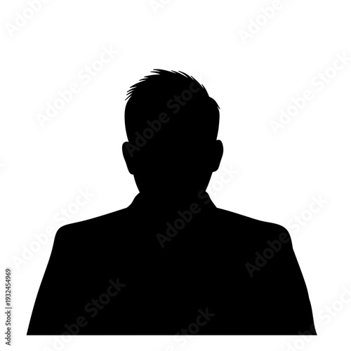 Canvas Print Guess who man sillhouette icon vector,guess who male icon,male sillhouette icon