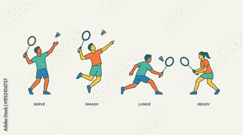 Inclusive Sports Vector Silhouette Collection | Tennis, Badminton, Wheelchair Athletes, Doubles, Jump Smash, Dynamic Motion | Minimalist Black-and-White Athletic Diversity Design