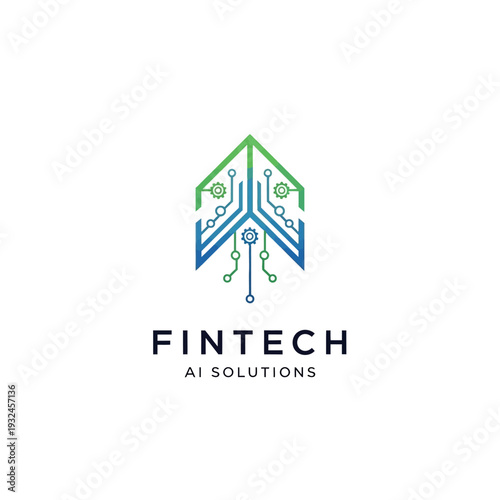 Fintech AI Solutions Company Logo Design.