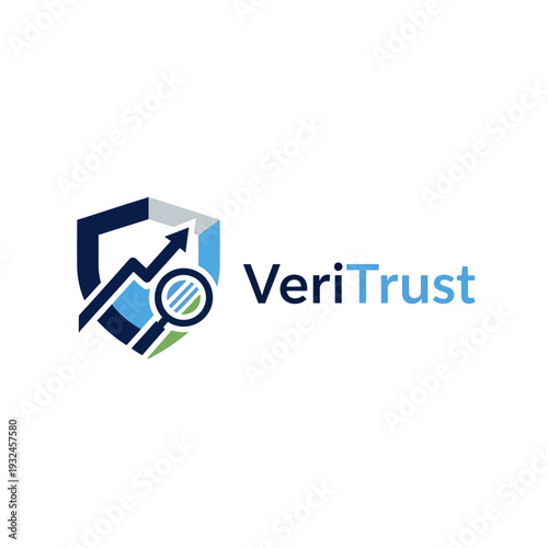 VeriTrust logo with magnifying glass.