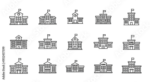 Collection of Simple House Icons.