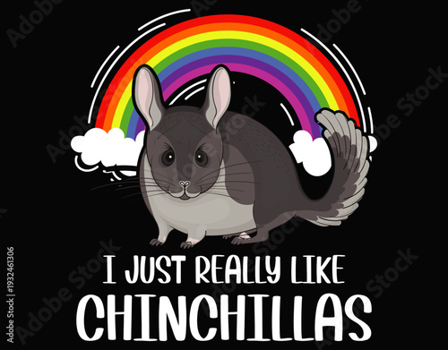 i just really like chinchillas Cutting File - printable editable vector art file.