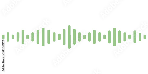 A green music equalizer vector illustration features a sound wave graph design symbolizing growth and success in the urban technology and finance market
