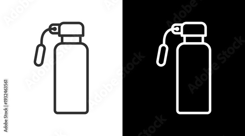 Flask White Icon Set Vector 