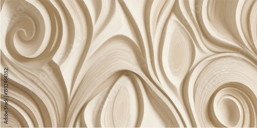 Close-up view of a wooden surface with a wave-like pattern, showing texture and design.