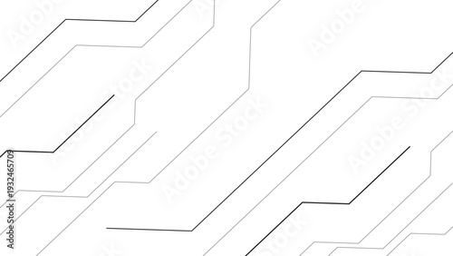 Vector Interlaced Circuitry. Abstract composition of interconnected lines, reminiscent of intricate circuitry and digital pathways, evoking a sense of technological complexity and modern design.