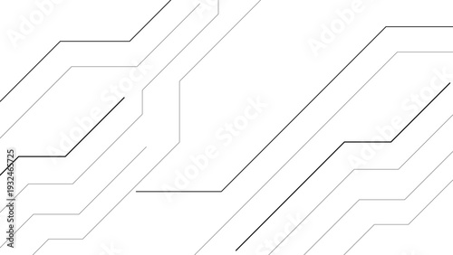 Vector Abstract Circuitry Lines. A minimalistic graphic with intricate, interconnected lines, suggesting the complex pathways of modern technology, evoking a sense of order and precision.