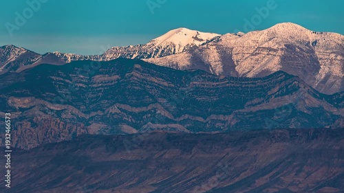 Snow-covered Mount Charleston Sunset Time-lapse – Nevada Desert Mountains and Clouds