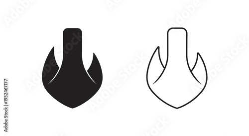 Abstract fire flame logo icon vector set