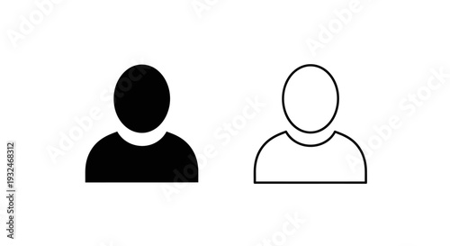 Silhouette profile pair contrast icons Vector
